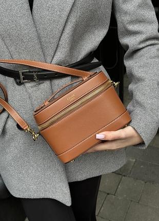 Сумка celine vanity in smooth satinated calfskin brown 2