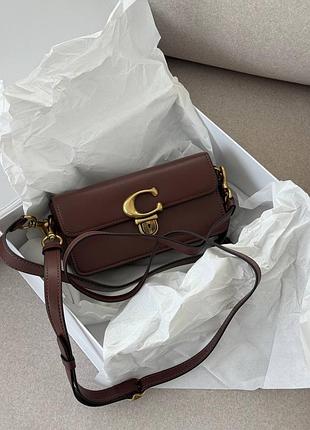 Шкіряна коричнева сумочка studio ce331