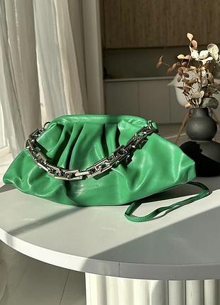 Нова сумка з екошкіри в зеленому кольорі