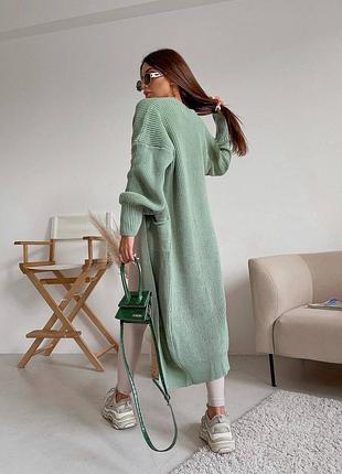 Накладной платеж ❤ 30% шерсть шерсть шерсть шерсть вязаный оверсайз длинный кардиган меди с карманами