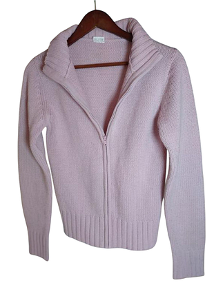 Кофта розовая женская теплая, вязаная на замочке, светляк свитер розовый на замке разовой джемпер толстовка