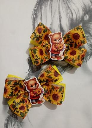 Осенние бантики для волос