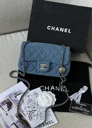 Джинсова сумка 1.55 в ромбоподібній прострочці ch