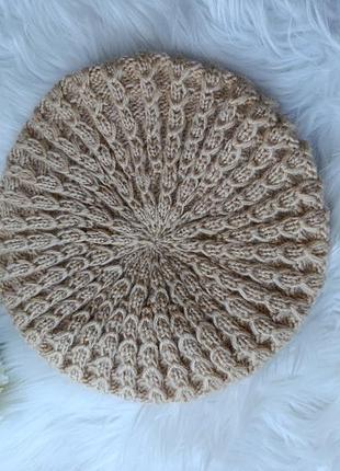 Берет вязаный тёплую ручную работу