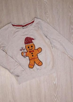 Новогодний свитшот свитер на 11 лет