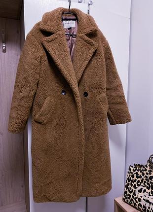 Шуба з еко-хутра прямого силуету. з утеплювачем slimtex