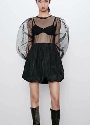 Сукня від zara шифонова шикарна міні вечірня