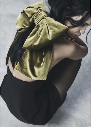 Сукня zara бант велюр,