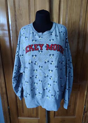 Свитшот принт mickey mouse большой размер