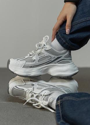 Кроссовки женские santorini white grey нп5008(k6 9 - 00)