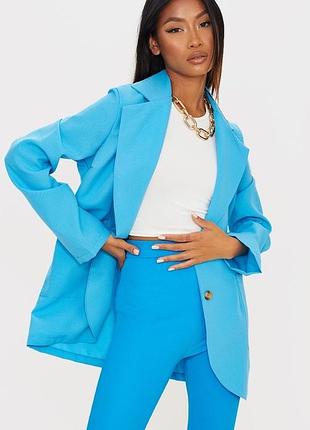 Голубой пиджак оверсайз. блейзер
