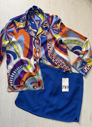 Сорочка рубашка спідниця zara