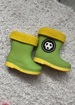 Гумові чобітки з утепленням 23 р