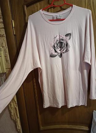 Лонгослив кофточка кофточка с розой