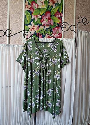 Красива блуза туніка в квіти evans.