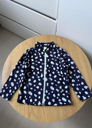 Флисовая кофта на молнии для девочки 86-92 см, флиска lupilu