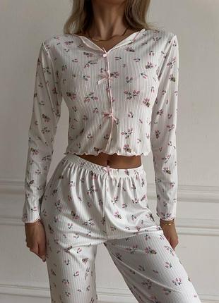 Піжамка в квітковий принт 🩷