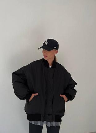 Дутый бомбер оверсайз куртка