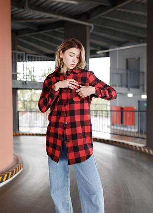 Рубашка байковая удлиненная свободного (италия)