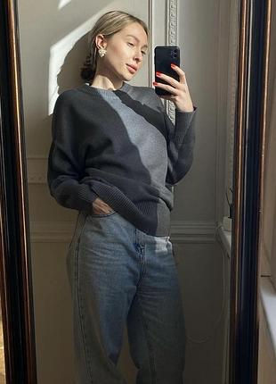 Сірий светр джемпер wool happen massimo dutti