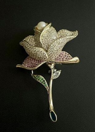 Брошка - квітка (позолота)🌹