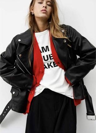 Куртка шкіряна pull&bear