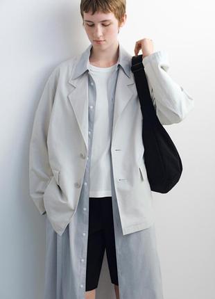 Uniqlo пиджак овер xs хлопковый