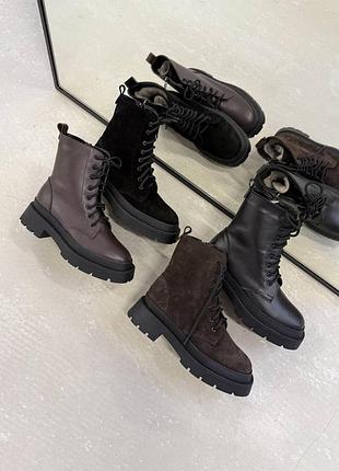 Зимние полностью натуральные, стильные и удобные теплую ботинки 😍