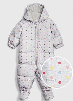 Комбінезон демісезон/зима дитячий 74-80см, 80-86см, gap, пух+перо, 9-12міс, 12-18місяців, 18-24міс, комбез для хлопчиків/дівчаток