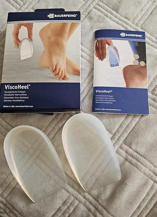 Подпяточники силиконовые viscoheel bauerfeind размер 3 (на обувь (ногу) 41-47размера), корректируют неправильное положение пятки (варусное или вальгус