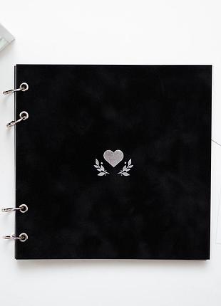 Альбом для фото чорний серце