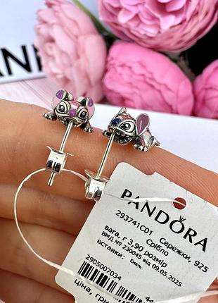 Сережки пандора рожеве золото сережки pandora хупи «стіч і енджел» сережки кільця конго оригінальні сережки пандора нові бірка пломба