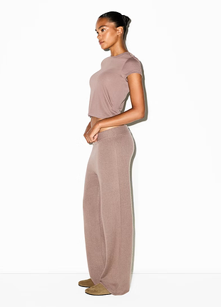 Кашемировые брюки брюки skims wide leg pant 2