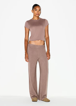 Кашемировые брюки брюки skims wide leg pant 3