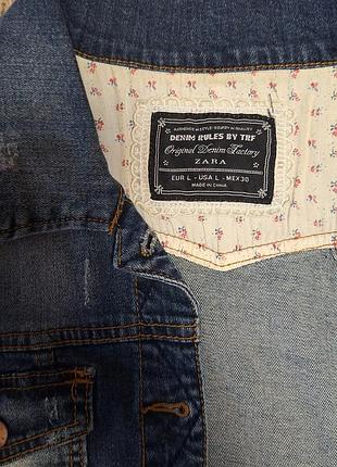 Джинсовая куртка zara 6