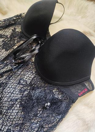 Бюстье от  hugo boss чёрного цвета из кружева 75с