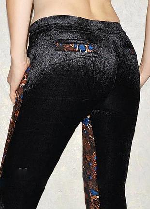 Лосины леггинсы женские велюровые стрейч 44-50