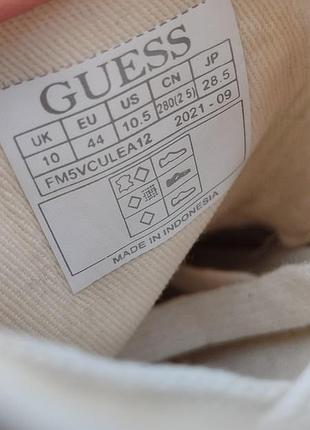 Шкіряні білі кросівки guess 3