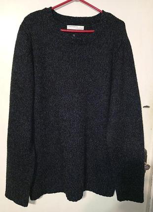 Mudo чоловічий теплий светр-пуловер 5% альпака 5% вовна меланж великого розміру