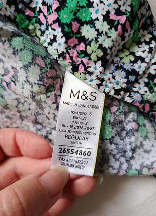 Платье летнее в цветочный принт женское m&s 8