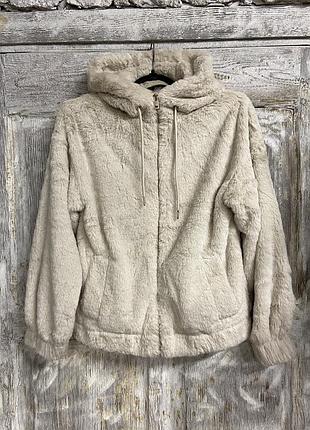 Куртка еко хутро з капюшоном f&f