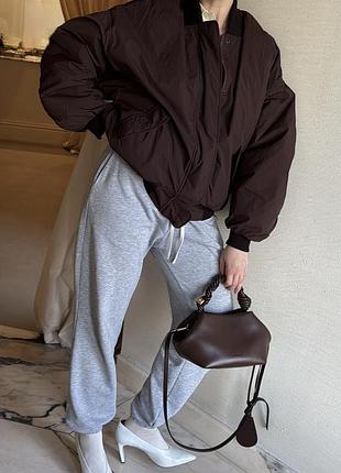 Дутый бомбер куртка оверсайз