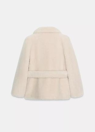 Шубка жіноча бежева з поясом zara new 2