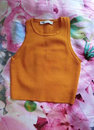 Топ zara s горчичный