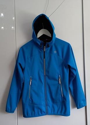 Кtec softshell р. 164 легкая спортивная термо куртка с капюшоном софтшелл ветровка для туризма