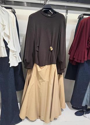 Комбинированное платье zara