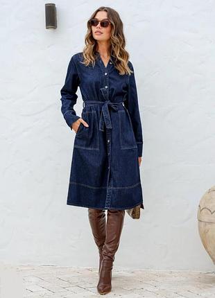 Джинсова сукня сорочка