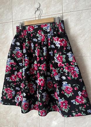 Пышная юбка в цветочный принт от бренда st.michael vintage stories в стиле ретро винтаж коттеджкор