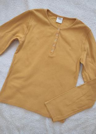 Лонг на дівчинку 12-13 років zara. кофточка у рубчик. реглан рубчик