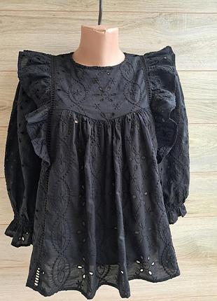 Черная блуза прошва new look разм s